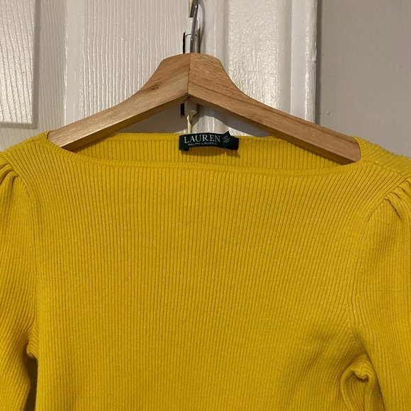 LAUREN RALPH LAUREN Yellow Long Sleeve top - Picture 1 of 4